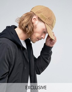 Бейсболка табачного цвета на липучке Reclaimed Vintage - Коричневый