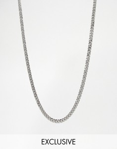 Ожерелье-цепочка с крупными звеньями 7 мм Reclaimed Vintage Inspired - Серебряный