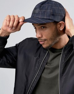 Винтажная бейсболка в клетку ASOS - Синий