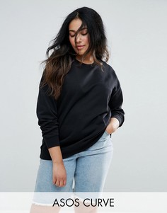 Свитшот бойфренда ASOS CURVE Ultimate - Черный