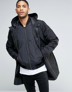 Черная парка 2-в-1 с курткой-пилот внутри ASOS - Черный