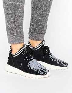 Черные кроссовки с принтом adidas Originals Primeknit Tubular - Черный