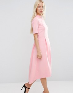 Платье миди с пышной юбкой ASOS - Розовый
