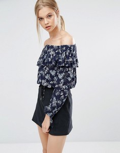 Богемный топ с открытыми плечами Abercrombie & Fitch - Мульти