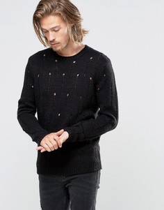 Черный вязаный джемпер ASOS - Черный