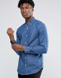 Светлая рубашка из шамбре Selected Homme - Синий