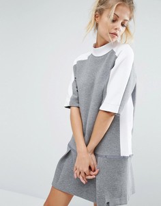 Платье-свитшот с заниженной талией Nike Premium Court - Серый