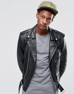 Стеганая бейсболка цвета хаки Levis - Зеленый
