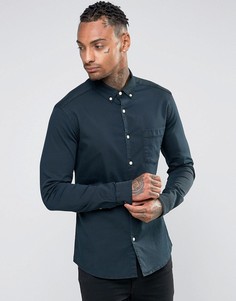 Черная джинсовая рубашка скинни ASOS - Черный
