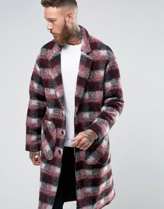 Красное пальто в клетку ASOS - Красный
