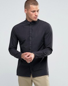 Удлиненная рубашка с ровным низом Selected Homme Plus - Черный