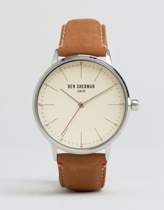 Часы со светло-коричневым кожаным ремешком Ben Sherman - Рыжий