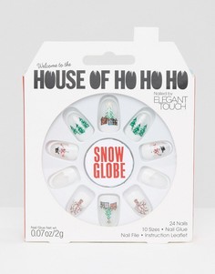 Накладные ногти House Oh Ho Ho Ho от Elegant Touch - Snow Globe - Мульти