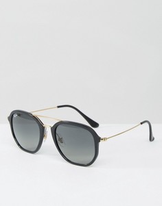 Черные солнцезащитные очки с металлической планкой Ray-Ban - Черный