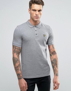 Серое поло из пике с логотипом в виде орла Lyle & Scott - Серый