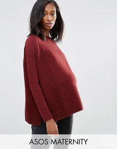 Джемпер фактурной вязки для беременных ASOS Maternity - Красный