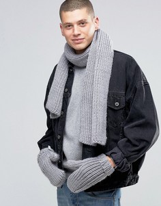 Серые шарф и перчатки adidas Originals AY9042 - Серый