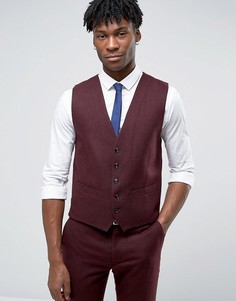 Бордовый саржевый жилет Original Penguin - Красный