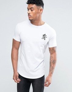 Облегающая футболка с логотипом Gym King - Белый