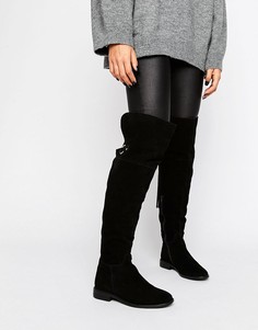 Замшевые сапоги‑ботфорты ASOS KAO - Черный