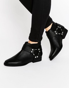 Кожаные ботинки челси в стиле вестерн ASOS ALTICO - Черный