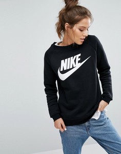 Черный свитшот с большим логотипом Nike Rally - Черный