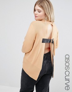 Джемпер с открытой спиной ASOS CURVE - Оранжевый