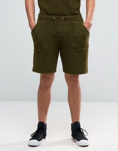 Вязаные шорты из плюшевой пряжи ASOS - Зеленый