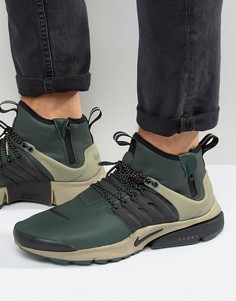 Зеленые кроссовки средней высоты в стиле милитари Nike Air Presto 859524-300 - Зеленый