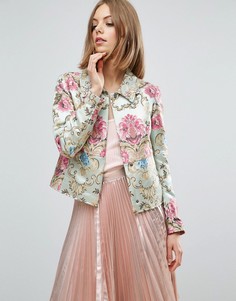 Жаккардовая куртка с брошью ASOS - Мульти