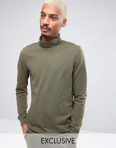 Зеленый лонгслив с высоким воротом Puma 57444001 - Коричневый