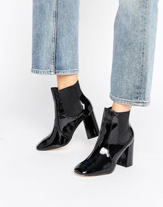 Блестящие ботинки New Look Chelsea - Черный