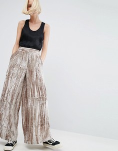 Брюки из фактурного бархата ASOS WHITE - Серый