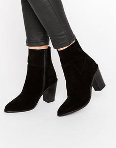 Замшевые ботильоны ASOS EBER - Черный