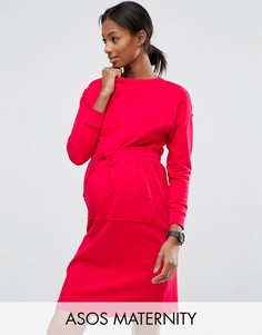 Трикотажное платье для беременных ASOS Maternity - Красный