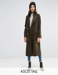 Oversize-пальто ASOS TALL - Зеленый