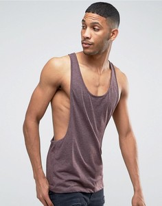 Майка-борцовка с заниженными проймами ASOS - Красный