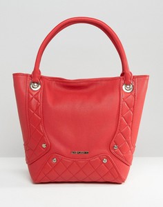 Сумка-тоут со стегаными вставками Love Moschino - Красный