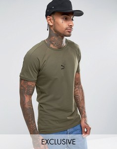 Зеленая облегающая футболка с логотипом Puma T7 57443303 - Зеленый