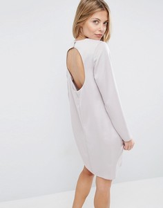 Платье мини с открытой спиной ASOS - Серебряный