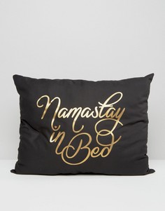 Подушка с принтом Namastay in Bed Crazy Haute - Черный