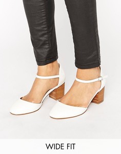 Туфли на каблуке для широкой стопы ASOS ORA - Белый