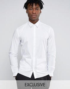 Строгая узкая рубашка с заостренным воротником и карманами Hart Hollywood - Белый