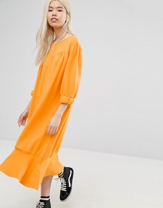 Свободное платье с асимметричным краем STYLENANDA - Оранжевый