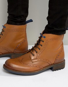 Ботинки-броги на шнуровке Front - Коричневый