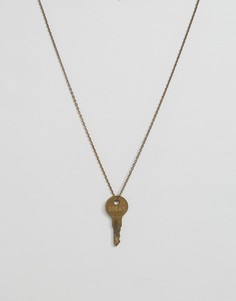 Ожерелье с ключом и надписью Dream The Giving Keys - Золотой