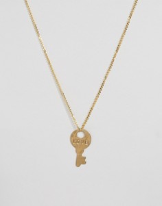 Ожерелье с ключом и надписью Love The Giving Keys - Золотой