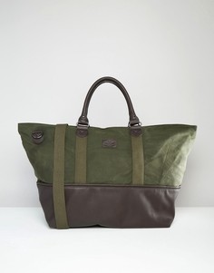 Парусиновая сумка с контрастной отделкой ASOS - Зеленый