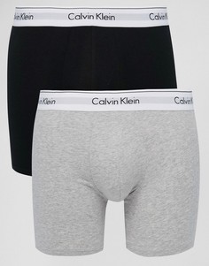 Набор из 2-х удлиненных хлопковых боксеров-брифов Calvin Klein Modern - Мульти