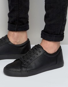 Черные кроссовки на шнуровке ASOS - Черный